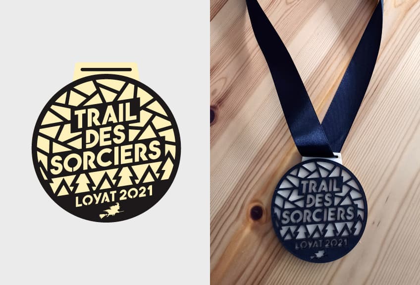 Trophées et médailles Trail des sorciers 2021 image