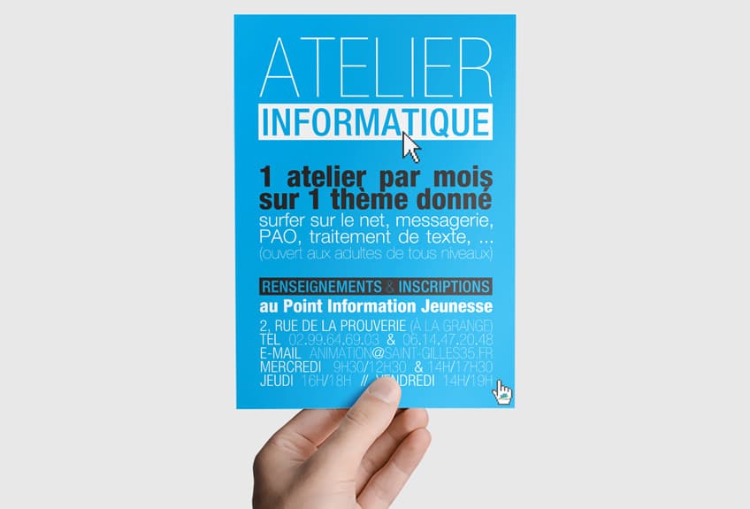 Flyer atelier informatique image